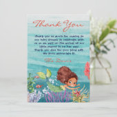 Mermaid Babydusche unter dem Meer Vielen Dank Einladung (Stehend Vorderseite)