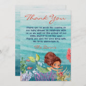 Mermaid Babydusche unter dem Meer Vielen Dank Einladung (Vorne/Hinten)