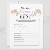 Mermaid Babydusche. Wer kennt Mommy poka Punkte? Einladung (Vorderseite)