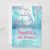 Mermaid Bash Birthday Einladung (Vorderseite)