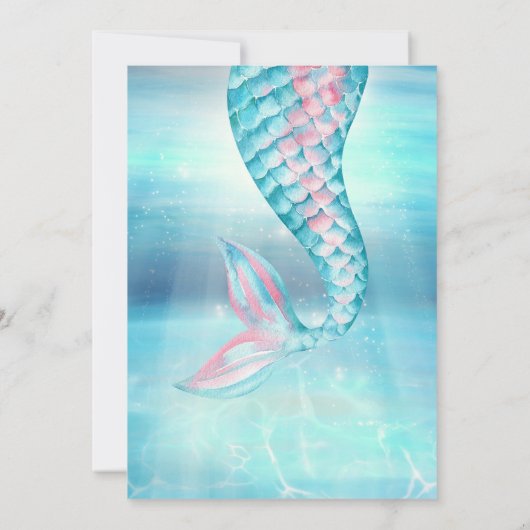 Mermaid Bash Birthday Einladung (Rückseite)