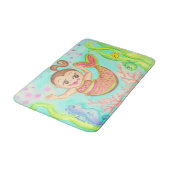 Mermaid Bath Mat Rug Badematte (Schrägansicht)