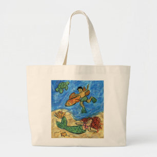 Mermaid Beach Art Custom Tragetaschen