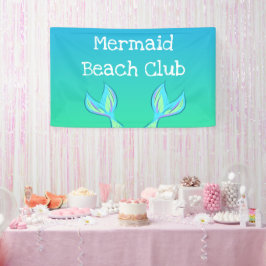 Mermaid Beach Club Party Banner
