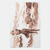 Mermaid Beach Gibson Girl Viktorianisch Antique Geschirrtuch (Vertikal)