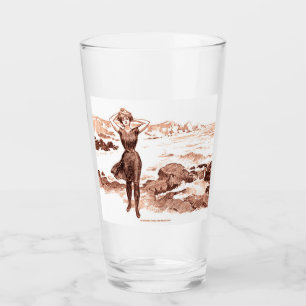 Mermaid Beach Gibson Girl Viktorianisch Antique Glas