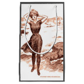 Mermaid Beach Gibson Girl Viktorianisch Antique Kleine Geschenktüte (Vorderseite)