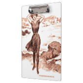 Mermaid Beach Gibson Girl Viktorianisch Antique Klemmbrett (Links)