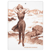 Mermaid Beach Gibson Girl Viktorianisch Antique Klemmbrett (Rückseite)