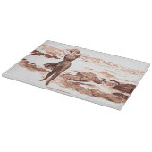Mermaid Beach Gibson Girl Viktorianisch Antique Schneidebrett (Ecke)