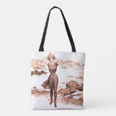 Mermaid Beach Gibson Girl Viktorianisch Antique Tasche (Rückseite)