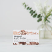 Mermaid Beach Gibson Girl Viktorianisch Antique Visitenkarte (Stehend Vorderseite)