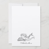 Mermaid Beach Kraft Wedding Einladung (Rückseite)