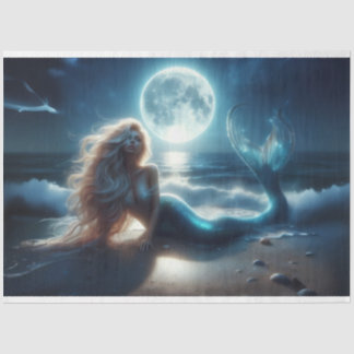 Mermaid Beach Moonlight Tissue Paper Seidenpapier
