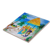 Mermaid Beach Tiki Bar Art Fliese (Seite)