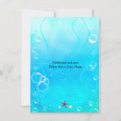 Mermaid Beach Under Sea Party Vielen Dank Einladung (Rückseite)