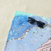 Mermaid Beautiful Ocean Blue Aquamariner Glitzer C Strandtuch (Beispiel)