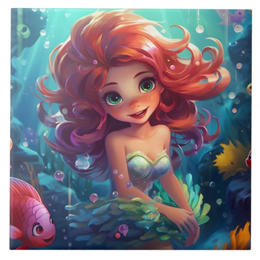 Mermaid Behalte oder entwirft eigene Fliese (Vorderseite)