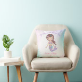 Mermaid Birth Stats Throw Pillow Mermaid Nursery Kissen (Stuhl )