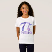 Mermaid Birthday 7th Birthday T-Shirt (Vorne ganz)
