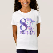 Mermaid Birthday 8. Geburtstag T-Shirt (Vorderseite)