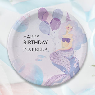 Mermaid Birthday Adventure Pappteller