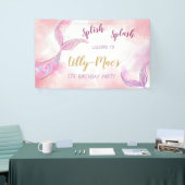Mermaid Birthday Backdrop Girl Geburtstag Banner (Messeveranstaltung)