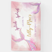 Mermaid Birthday Backdrop Girl Geburtstag Banner (Vertikal)
