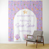 Mermaid Birthday Backdrop Tapestation Wandteppich (Beispiel)