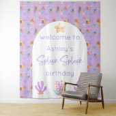Mermaid Birthday Backdrop Tapestation Wandteppich (Beispiel)