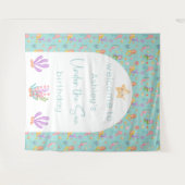 Mermaid Birthday Backdrop Tapestation Wandteppich (Vorderseite (Horizontal))