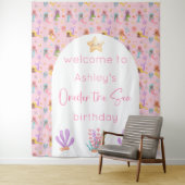 Mermaid Birthday Backdrop Tapestation Wandteppich (Beispiel)