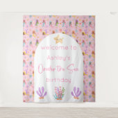 Mermaid Birthday Backdrop Tapestation Wandteppich (Vorderseite)