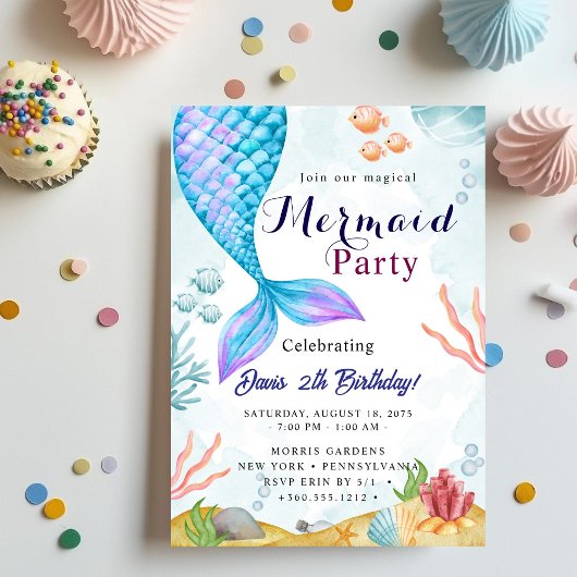Mermaid Birthday Bash Einladung