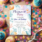 Mermaid Birthday Bash Einladung