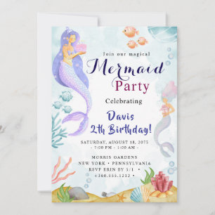 Mermaid Birthday Bash Einladung