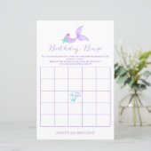 Mermaid Birthday Bingo (Stehend Vorderseite)