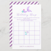 Mermaid Birthday Bingo (Vorne/Hinten)