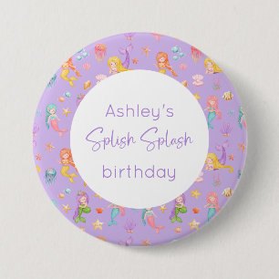 Mermaid Birthday Button