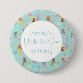Mermaid Birthday Button (Vorderseite)