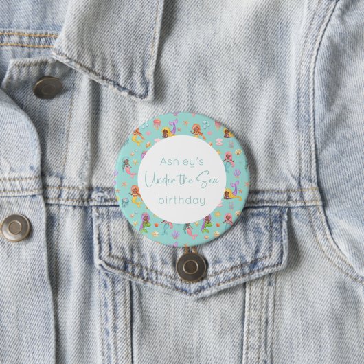 Mermaid Birthday Button (Beispiel)