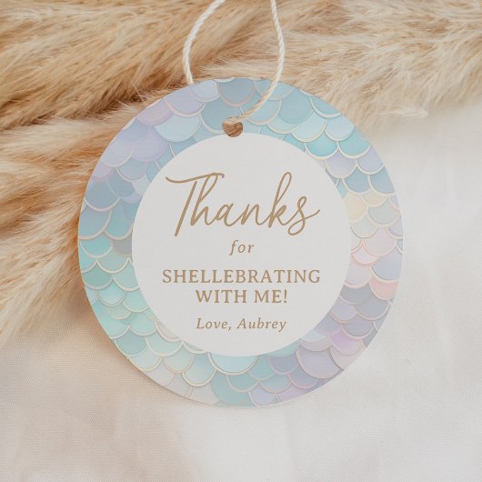 Mermaid Birthday Danke für das Shellebrating Geschenkanhänger