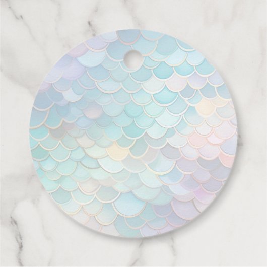 Mermaid Birthday Danke für das Shellebrating Geschenkanhänger (Rückseite)