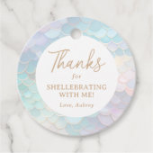Mermaid Birthday Danke für das Shellebrating Geschenkanhänger (Vorderseite)