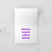 Mermaid Birthday Danke Note Card (Innenseite)