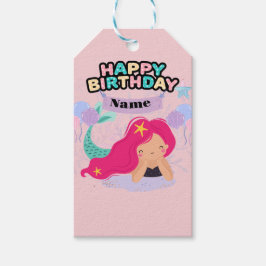 Mermaid Birthday Design - Unterwasser Geschenkanhänger
