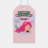 Mermaid Birthday Design - Unterwasser Geschenkanhänger (Rückseite)
