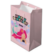 Mermaid Birthday Design - Unterwasser Mittlere Geschenktüte (Vorderseite Schrägansicht)