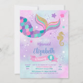 Mermaid Birthday Einladung (Vorderseite)