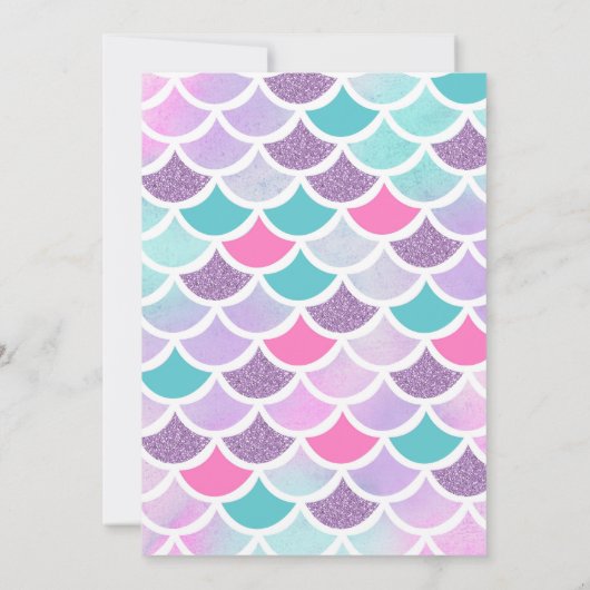 Mermaid Birthday Einladung (Rückseite)
